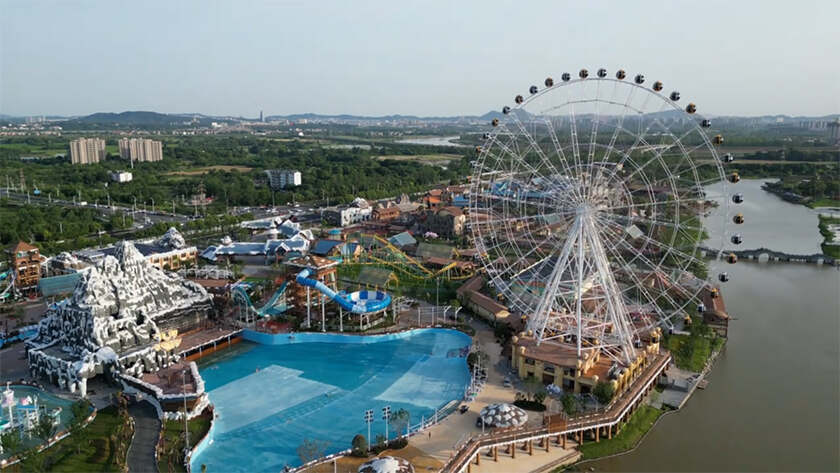 赣中首座综合性现代主题乐园！江西吉安欢乐世界水上游乐设备进入试滑验收阶段