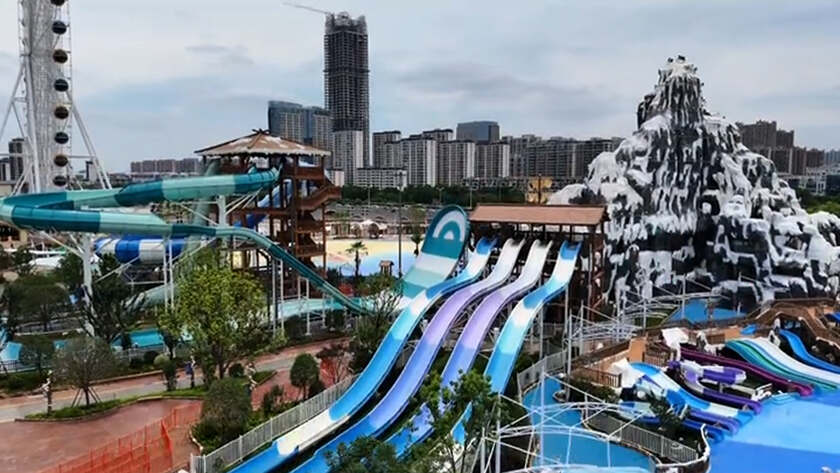赣中首座综合性现代主题乐园！江西吉安欢乐世界水上游乐设备进入试滑验收阶段